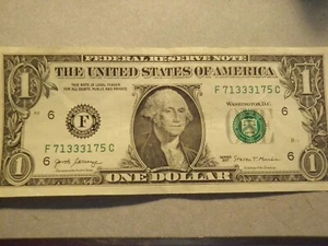 Fancy Serial Number $1 Dollar Bill Birthday Note ~ Mar. 31, 1975...3/31/75 - Picture 1 of 2
