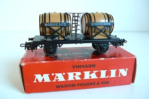 MARKLIN "HO"  WAGON DOUBLE FOUDRE À VIN  "BORDEAUX"    MÉTAL  TBÉ N°1 - Picture 1 of 4