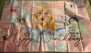 Taylor Swift Cloth Tapestry Happy Birthday Banner Flag Large 3x5 Ft Free Ship - Picture 1 of 2