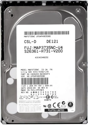 Fujitsu A3C40039108 MAP3735NC-U4 73GB 10000U/Min 8MB SCSI U320 80-PIN 3.5 " Inch - Image 1 of 3