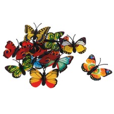 12pcs Multicolored Plastic Butterfly Action Figure Insects Model Kids Toy
