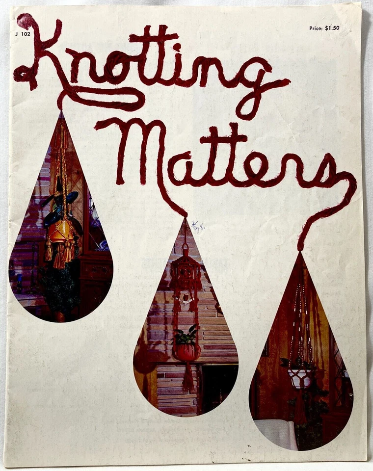 1976 Corona Artigianato e Nozioni Questioni di Annodo J102 Libro Modello Macramè Vintage 12130 - Immagine 1 di 3