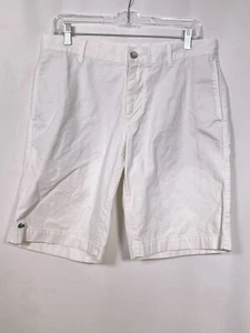 Pantalones Cortos Chinos Lacoste Calce Regular Blanco Logo Caimán Para Hombre 32 - Imagen 1 de 11