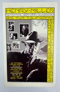 Folleto de celebración del centenario Henry Miller 1891-1991, LA-SF-Big Sur, octubre de 1991 - Imagen 1 de 2