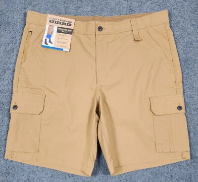 Men’s Cargo Shorts Workwear Size 40 Lucky Brand Ripstop Rust Brown Zip Pocket - Image 1 of 4