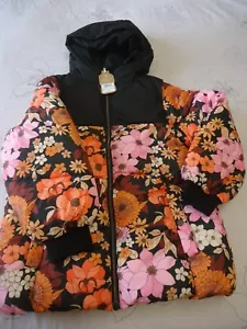 Next girls floral shower resistant hooded warm padded jacket winter 10Y - Picture 1 of 13