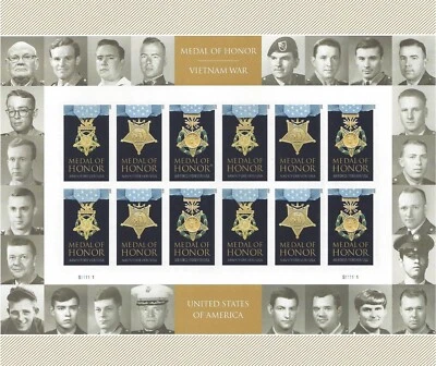 Medal of Honor Vietnam War 24 Forever Stamps & 3 DCPs Scott #4822b-23b, 4988 - Image 1 of 4
