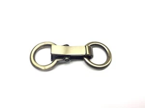 KARABINER MESSING BRÜNIERT FINISH RUNDE SCHLAUFEN 2 CM - Bild 1 von 2