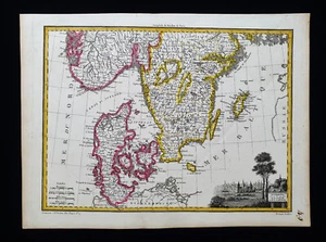 1810 LAPIE rare map of Norwege, Denmark, Scandinavia, Sweden, Finland, Oslo - Picture 1 of 5