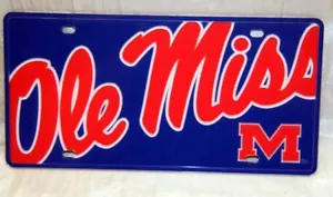 Ole Miss Rebels Mississippi #40138 full color acrylic license plate tag - new - Picture 1 of 1