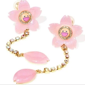 Takashi Murakami x Liquem Accessory Sakura Cherry Blossom pierced Earrings Japan - Picture 1 of 3
