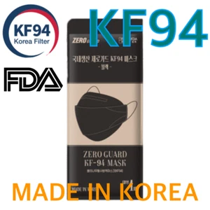 10 PCS Korea KF94 BLACK Face Mask 4 Protective Layer Individual Pack K-94 - Picture 1 of 9