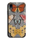Butterflies Phone Case Cover Cartoon Drawing Butterfly Grey Butterflys N379