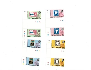 VINTAGE CLASSICS - Gambia 1979 - Rowalnd Hill - Gutter Pairs - Scott 394-7 - MNH - Picture 1 of 1
