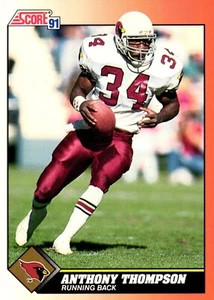 Anthony Thompson - 1991 Score #437 - Phoenix Cardinals Football Card - Picture 1 of 2