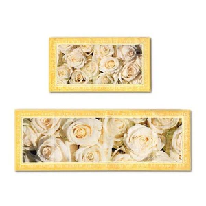 Kitchen Rug Sets 17"x48"+17"x30" Non Slip Rugs Kitchen Mats Washable Runner R... - Picture 1 of 8