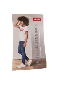 Levi's® Girls' Pull-On Mid-Rise Jeggings -Skinny Flex- Dark Wash 14 Reg Big Grls - Picture 1 of 13