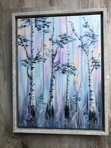 new original oil painting on canvas signed framed, Home decor. 20" x 17" - Picture 1 of 2