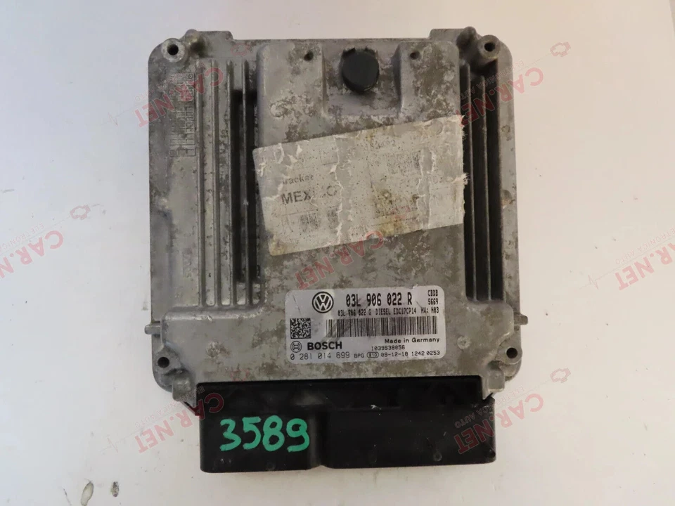 03L906022R CENTRALINA MOTORE VW SCIROCCO 137 2.0 TDI 103KW 0281014699 EDC17CP14 - Immagine 1 di 4