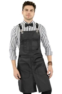 Salon Apron - CrossBack, Water Resistant, Adjustable - Hairstylist, Barber, Chef - Picture 1 of 30