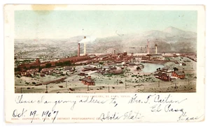 El Paso, TX 1907 Bild Postkarte von Ex Paso Hütte. Schöne Fahne absagen. - Bild 1 von 2