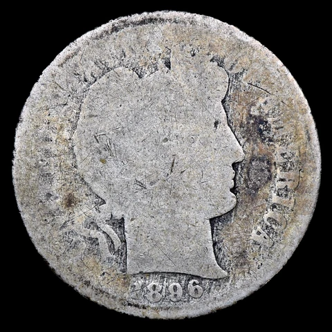 1896-S BARBER DIME ✪ AG ABOUT GOOD ✪ 10C SILVER COIN SCARCE DATE J111 ◢TRUSTED◣ Cover