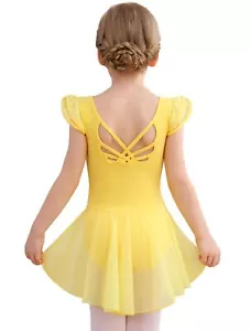 Girls Dance Ballet Leotards Dresses for Toddler Ballerina Outfit Skirt Hollow... - Picture 1 of 7