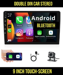 Car Radio Stereo 9"Android Double Din -Touchscreen-GPS Navigation-Bluetooth,WiFi - Picture 1 of 5