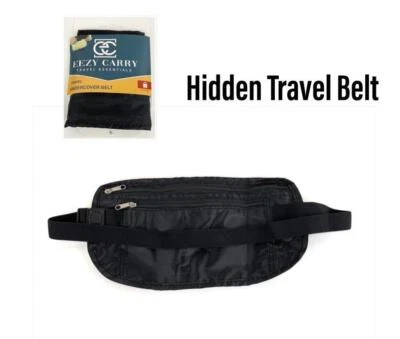 Cinturón de viaje soporte para pasaporte cintura encubierta billetera bolsa de seguridad secreta Foto 1 de 4