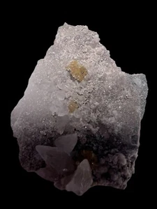 Superb Golden Sphalerite with Dogtooth Calcite, Niagara Quarry, Niagara, NY - Picture 1 of 4