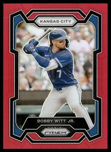 2024 Panini Prizm Baseball BOBBY WITT JR. RED PRIZM /299 #213 KANSAS CITY - Picture 1 of 2