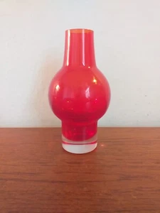 Vintage Riihimaki Red Vase Design Number 1371 Designed by Aimo Okkolin - Picture 1 of 4