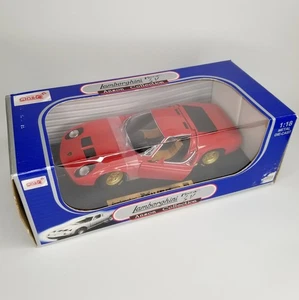Lamborghini Miura Anson 1:18 Scale, Red Die-Cast, Nib - Picture 1 of 5