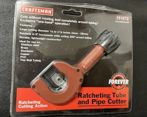 NOS Vintage Craftsman Ratcheting Tube And Pipe Cutter 51672 Brand New Sealed - Picture 1 of 4