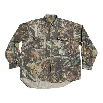Duxbak RealTree Advantage Camo Shirt Mens Large Long Sleeve Heavy Button Down - Image 1 of 4