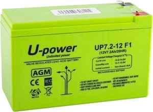 U-Power - Batería Piombo AGM Sigillata 7.2Ah 12V - Faston F1 4.8Mm - Foto 1 di 12