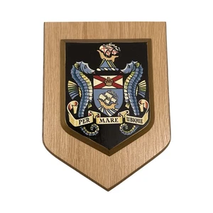 De colección Royal Mail Steam Packet Lines Envíos Heráldico Desorden Placa/Escudo de Madera - Imagen 1 de 5