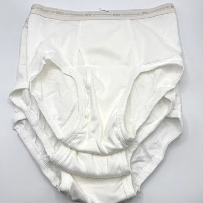 3 pares de calzoncillos BVD de algodón blanco para hombre 36 EE. UU. Foto 1 de 4
