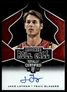 2016-17 Totally Certified Rookie Roll Call Autographs Jake Layman Rookie Auto - Picture 1 of 2