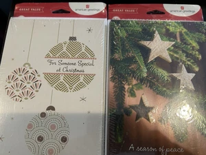 2 lotto 10 x 2 confezioni biglietti auguri americani NATALE env INUTILIZZATI sigillati 20 TOTALI - Foto 1 di 5