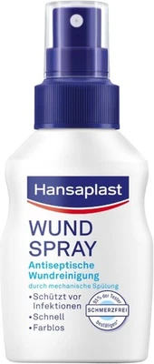 Hansaplast Wound Spray 50 ml Antiseptic Wound Cleansing Colorless Skin-friendly - Bild 1 von 4