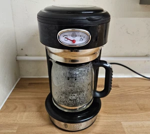 Russell Hobbs Black & Stainless Steel Retro Filter Coffee Maker w/ Mug Style Jug - Picture 1 of 14