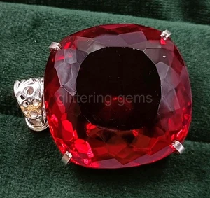 IGL Certified 140.0 Ct Cushion Cut Natural Red Ruby Pendant Loose Gemstone 5JSF - Picture 1 of 12