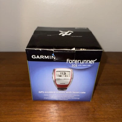 Garmin Forerunner 305 GPS Receiver With Heart Rate Monitor Running Fitness Watch - Image 1 of 4
