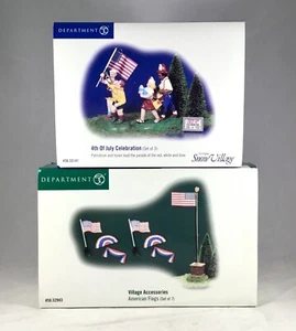 Abt. 56 Lot 2: 4. Juli Feier St/3 + AMERIKANISCHE FLAGGEN St/7 Sommer D56 - Bild 1 von 16