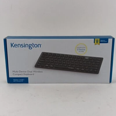 Kensington Multi-Device Dual Wireless Compact Keyboard New In Box  - Image 1 of 4