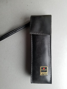 Knirps 2000 70/80er Jahre Regenschirm Vintage - top-schwarz- Goldener Knauf