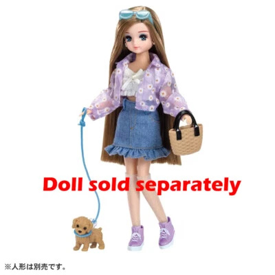 Takara Tomy Ropa Licca Extensiones de Cabello Licca-chan Conjunto de Vestido-Perrito y Caminar Foto 1 de 4
