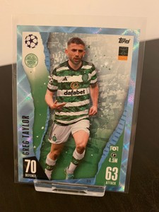 Greg Taylor Crystal Parallel Card Topps Match Attax 2023/24 #373 Celtic FC