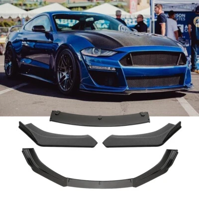 Car Front Bumper Lip Splitter Spoiler Carbon Style Ford Mustang GT Shelby GT500 - Изображение 1 из 4
